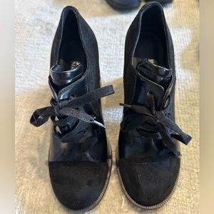 JILL SANDER black heeled boots